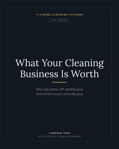 The Sellability Toolkit — what your cleaning business is worth